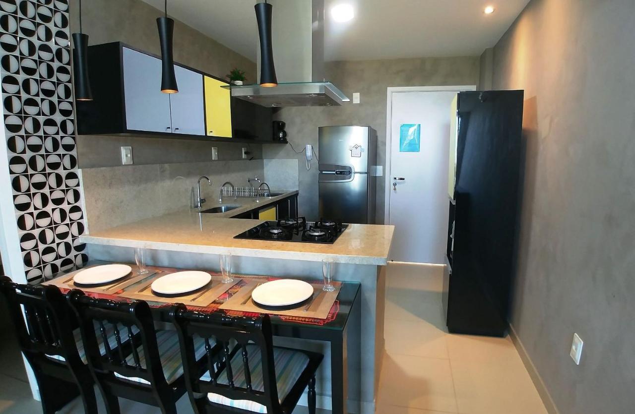 Apartamento Charmoso à Beira Mar Barra de São Miguel Esterno foto