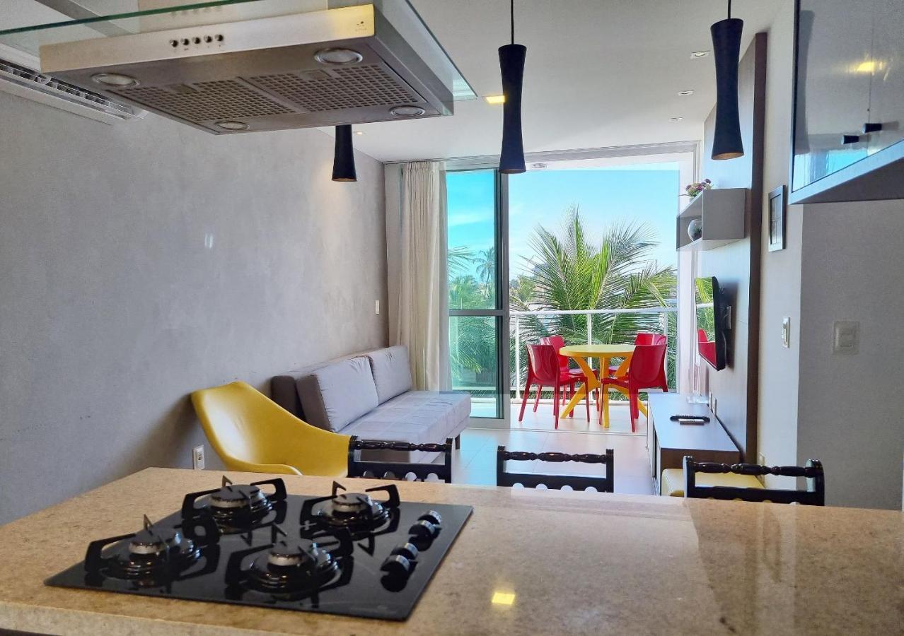 Apartamento Charmoso à Beira Mar Barra de São Miguel Esterno foto